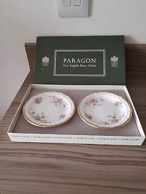 Buy Paragon Victoriana Rose Bone China Two Empire Sweets Dishes Boxed • 10£