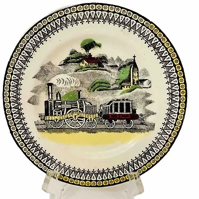 Buy RAILWAY Portland Pottery Cobridge Locomotive Plate Trinket Dish 6.75  England • 16.41£