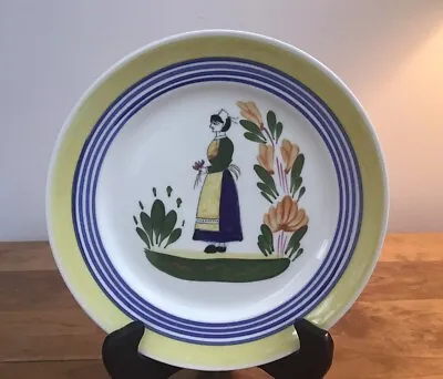 Buy Blue Ridge 8 Inch Plate Lyonnaise French Peasant Blue & Yellow Quimper-ware USA • 19£