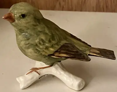 Buy Vintage GOEBEL Pottery Hand Painted BIRD Figurine GREEN FINCH Model No. 38026 • 9£