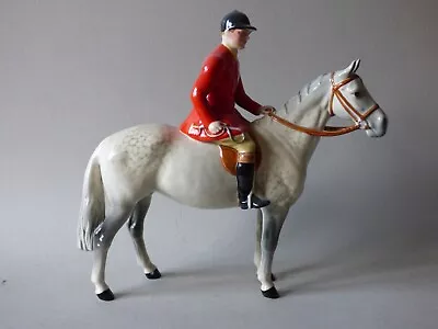 Buy Large Rare Collectable Gloss Beswick Dapple Grey Fox Huntsman Horse Free Uk P+p • 331.50£