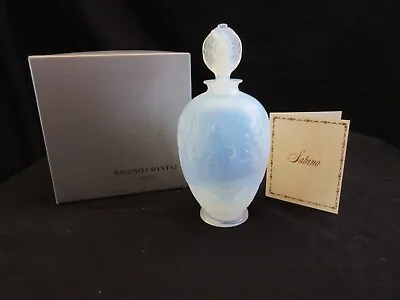 Buy Sabino Paris Large 7.5” Perfume Bottle Les Fleurs Opalescent Art Glass MIB • 213.72£