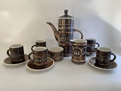 Buy The Monastery Rye Cinque Ports Pottery Coffee Set Vintage 1970's Brown • 20£