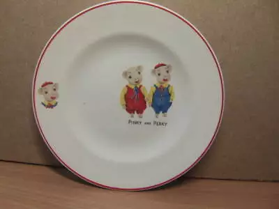 Buy Pinky And Perky Ceramic Plate C1960 Keele Street Pottery Tv Singing Pigs • 8.50£
