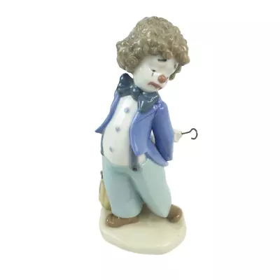 Buy Lladro Nao Clown Figure With Umberella 0486 “Travelling Man” • 9.85£