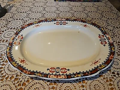 Buy VINTAGE BOOTHS CHINA SERVING MEAT PLATTER PLATE TRAY 38 X 30 CM Minor Crazing. • 9.99£