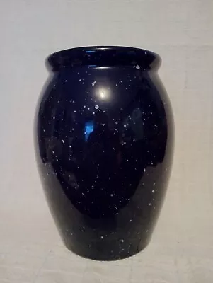 Buy Vintage Stoneware Speckled Blue Vase • 7.67£