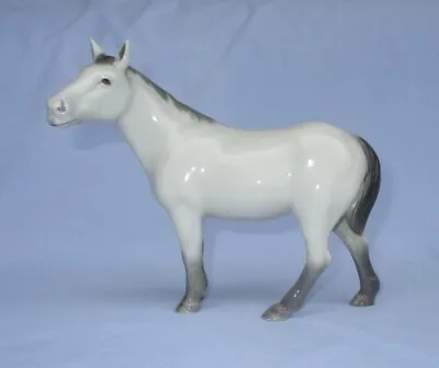 Buy Vintage Ceramic Horse Pony Figurine Branksome China England Silver Dun Glossy • 23.70£