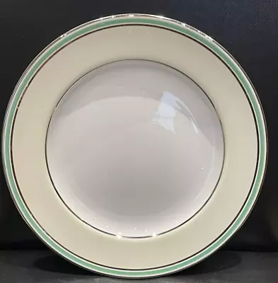 Buy Copeland Spode England 10 ½” Dinner Plate Green Cream Silver Rim • 4.50£