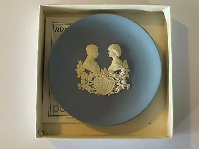 Buy Boxed Wedgwood Blue Jasperware  Royal Birth 1982  Charles & Diana Plate • 0.99£