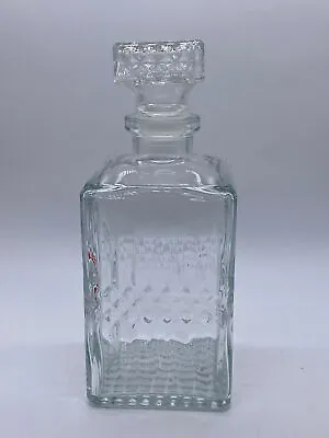 Buy Vintage Square Based Cut Glass Decanter • 52.99£