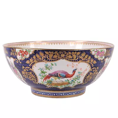 Buy Booths Pottery Card Bowl Exotic Birds Worcester Style Silicon China C1900s • 110£