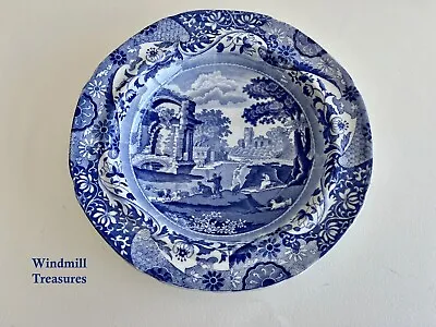 Buy Antique Spode Blue Italian Rimmed Bowl 1816-1833 - Good Condition • 12.99£
