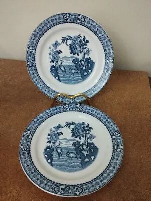 Buy Pair Of Antique C.1920, Staffordshire Side Plates 'Min Tor' Pattern 18cm • 6.95£