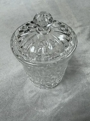 Buy Vintage Antique Crystal Biscuit Barrel Jar Etched Floral And Cut 8  With Lid ! • 21.17£