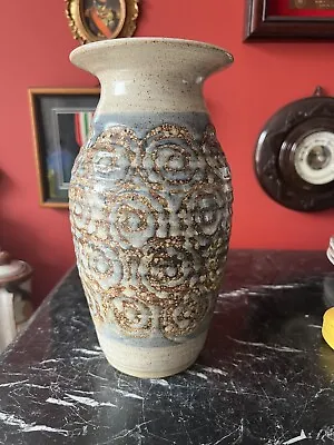 Buy Stunning Vintage Pilling Studio Pottery Vase 9” • 15£