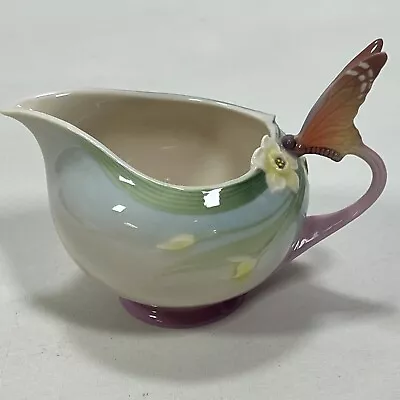 Buy Franz Porcelain Papillion Collection Butterfly Daffodil Cream Jug XP1947 Creamer • 47.39£