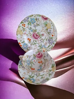 Buy Tuscan Porcelain Tea Trio - Tea Cup, Saucer And Plate. • 15£