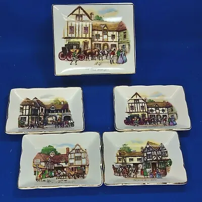 Buy Vintage Sandland Ware * OLD COACH HOUSE INNS * Boxed Set Of China Dishes / Trays • 9.99£