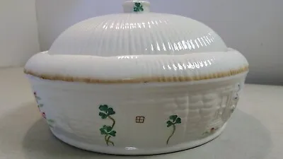 Buy Large 9 1/2  Irish Belleek Country Cottage Covered Serving Bowl W/Dome Lid NICE • 42.58£