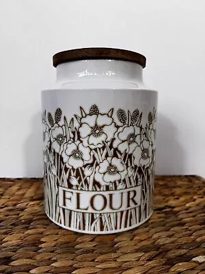 Buy Hornsea Pottery Fleur Storage Flour Jar Large Vintage Retro Ceramic Pot Kitchen • 17£