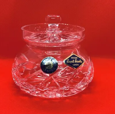 Buy Vintage 1950/60s Royal Brierley English Hand Made Crystal Lidded Pot Jar 4x3.5  • 9.99£