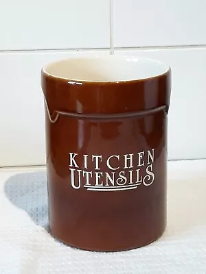 Buy Vintage Glazed Stoneware Storage Kitchen Utensils Jar Pot Vase Rustic Farmhouse • 13.99£