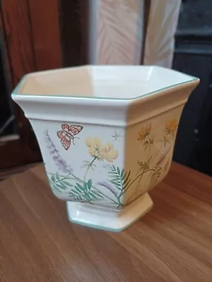 Buy Vtg Royal Winton Hexagonal Ceramic Country Diary Collection Flower Pot Planter • 18.99£