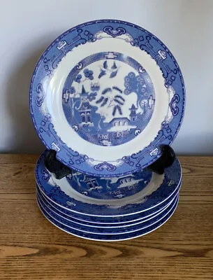 Buy Royal Norfolk Blue & White Willow Pattern Side Plates Pair. More Available • 10£