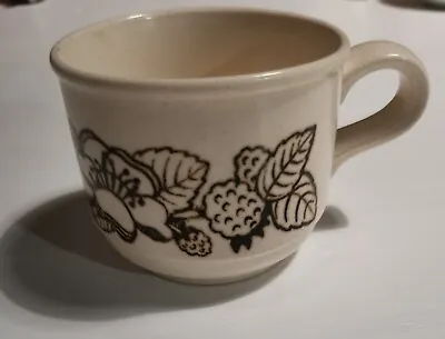 Buy Kiln Craft Tableware Ironstone Strawberry Bramble Mug Cup Vintage Brown 70s • 7.99£