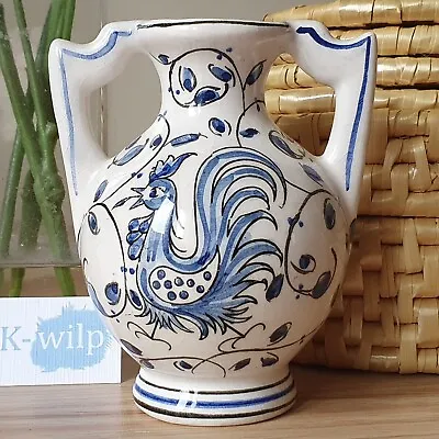 Buy Outerio Agueda Vase Rooster Blue Ceramic Hand Painted Portugal Design  • 9.99£