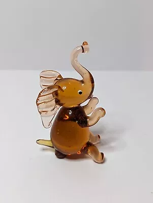 Buy Miniature Pink Elephant Hand Blown Glass Ornament Figurine Collectable  • 4£