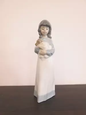 Buy NAO By Lladro 'Someone To Love' #1118 Girl Holding Puppy Figurine 23cm • 5.99£