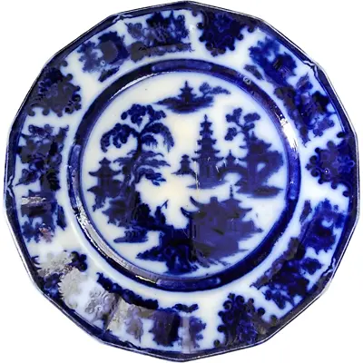 Buy 9  Adams China Tonquin Flow Blue Flowers Oriental No Trim Dinner Plate • 48.55£