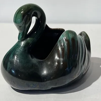 Buy Blue Mountain Pottery Swan Bird Vintage Planter Figurine Bowl Blue Green Canada • 20.27£