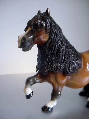 Buy Cheval Ceramic Pony – UNUSUAL RAISED LEG – Horse With Spaghetti Mane Figurine • 19.99£
