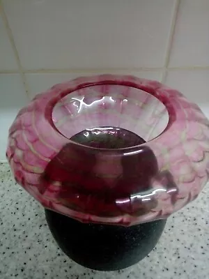 Buy John Ditchfield Glasform 4015 Light Cranberry Glass Bowl.vgc • 74£