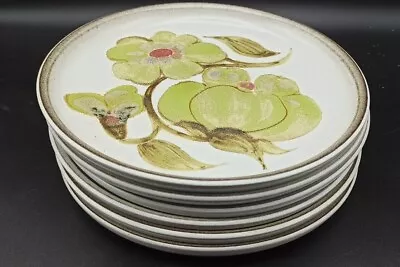 Buy 6 X Vintage Denby Troubadour Salad Luncheon Side Plate Green Stoneware 21cm  • 24.99£