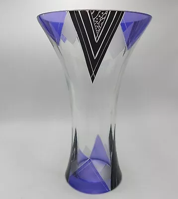 Buy Antique Art Deco Karl Palda Czech Crystal Cut Glass Czech Bohemian Purple Vase • 278.11£