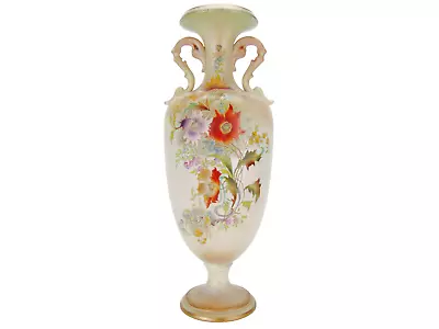 Buy Antique Carlton Ware Vase Blush Ivory 'Ragged Robin' W & R Hand Painted 31cm • 99.99£