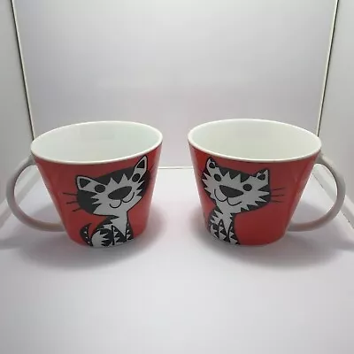 Buy M&S - (Marks & Spencer ) - Pair Of  Fine China Comical Cat Mugs - 8592 • 14.99£