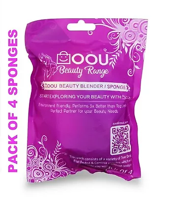 Buy 4 Pack Beauty Makeup Applicator Foundation Blender Buffer Sponge Flawless Smooth • 2.95£
