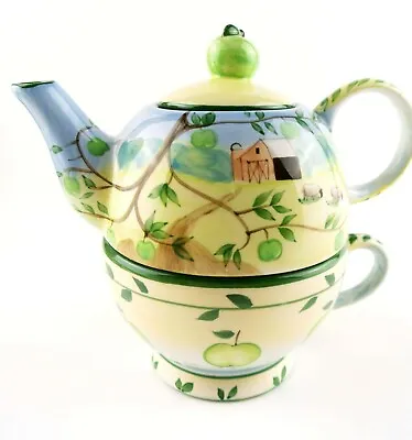 Buy 3 Pcs Mesa International Handcrafted In China Yellow Green Blue Apple Teapot    • 20.08£