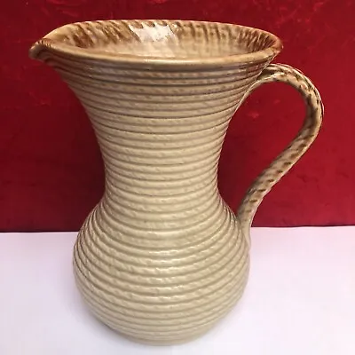 Buy LOVATT'S POTTERY, Langley Mill, Brown Rope Ribbed 8'' Stoneware Jug C.1950's EXC • 16.99£