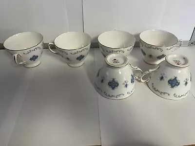 Buy Vintage Royal Osborne Blue Floral Pattern Number 8324 Teacup Trio Discontinued. • 19.95£