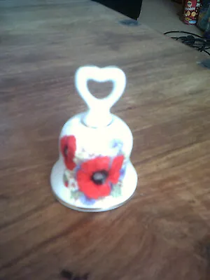 Buy Poppies Fine Bone China Miniature Bell, Staffordshire Blue Waters Of England   • 2.99£
