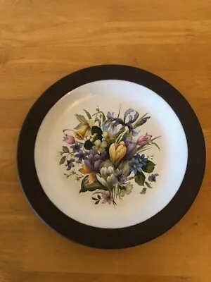 Buy Lancaster Vitramic Hornsea England. Beautiful Floral Decorative Plate. Brown Rim • 10£