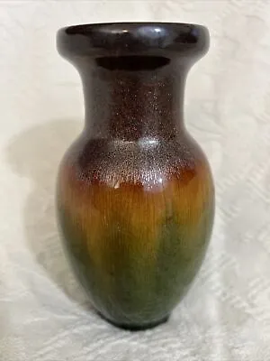 Buy Bohemian Style Ceramic Vase With Crackle Glass Glazing 6” Brown/gold/green • 17£