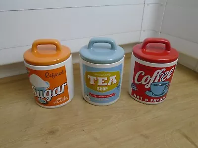 Buy Decorative Tea, Coffee & Sugar Ceramic Canisters • 15£