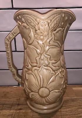 Buy Vintage Art Deco Kensington Ware Sunflower Jug Vase 23cm High Caramel • 18£